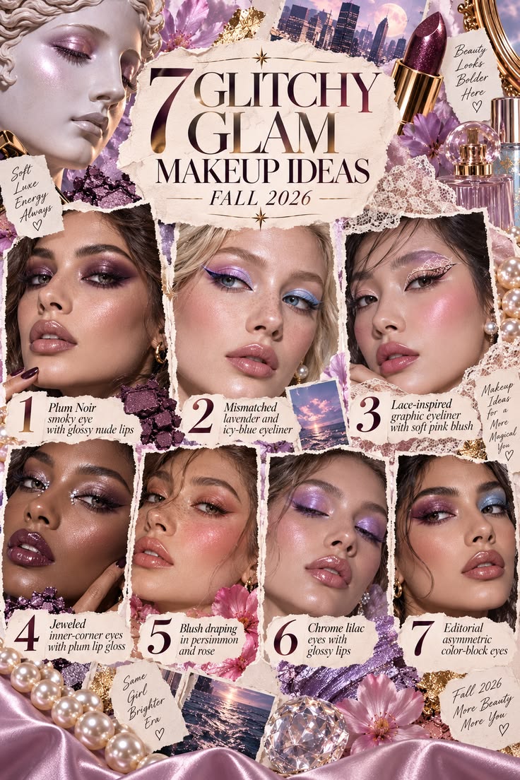 7 Glitchy Glam Makeup Ideas for Fall 2026 (Recreate Every Look)