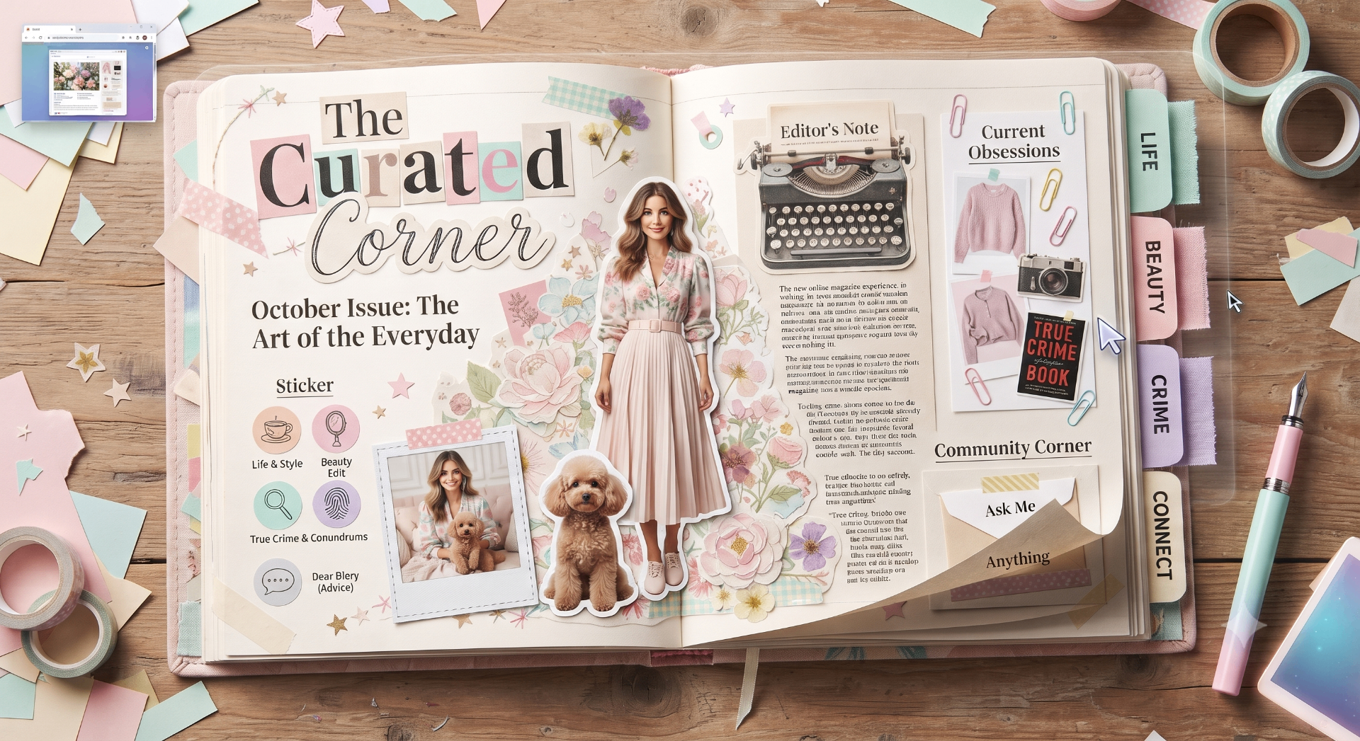 The Curated Corner shop spread on Soft Luxe Finds