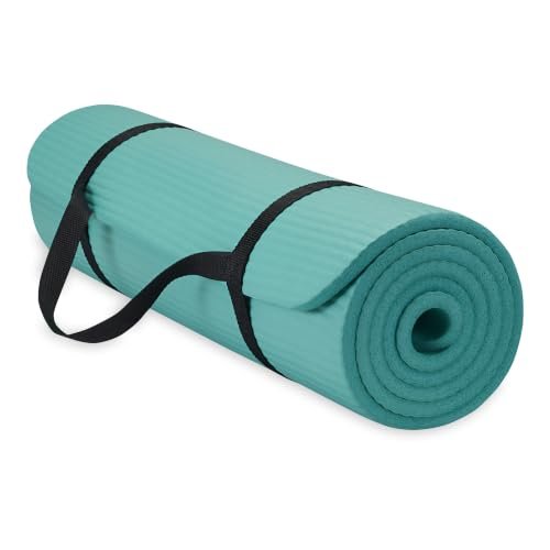 Essentials Thick Yoga Mat, 10mm, with Strap