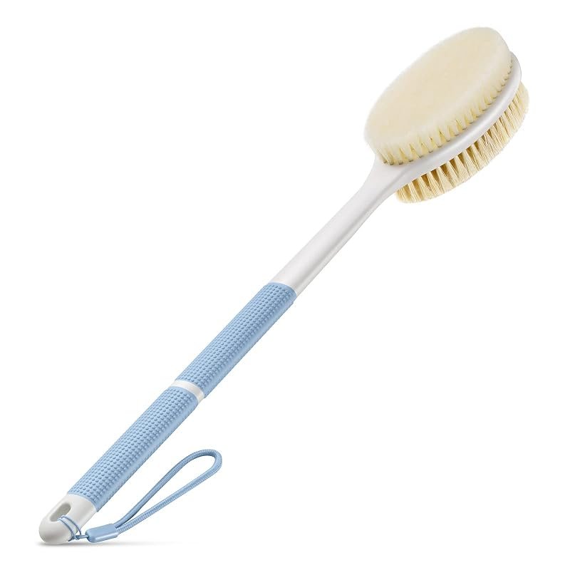 Long-Handle Body Brush, Stiff + Soft Bristles