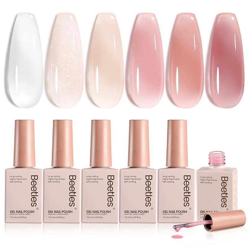 Whispers of Love Jelly Gel Set, 6 Milky Shades