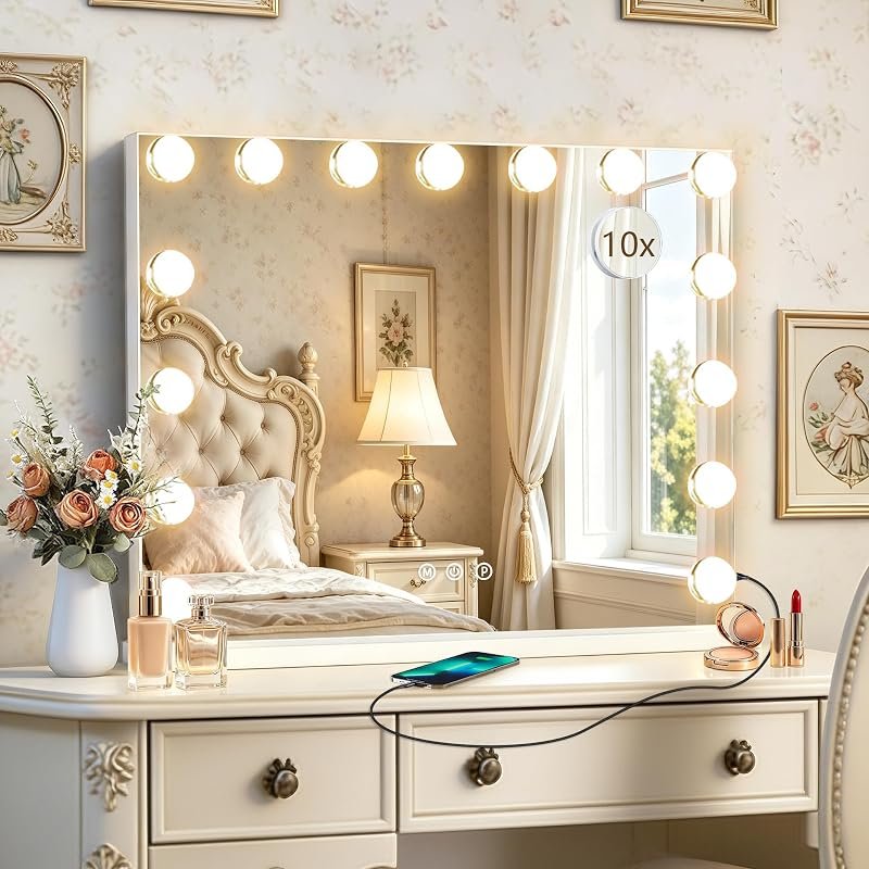 Hollywood Vanity Mirror with 15 Dimmable Bulbs
