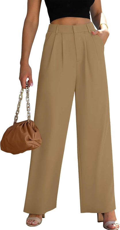 Wide Leg High-Waisted Dress Pants